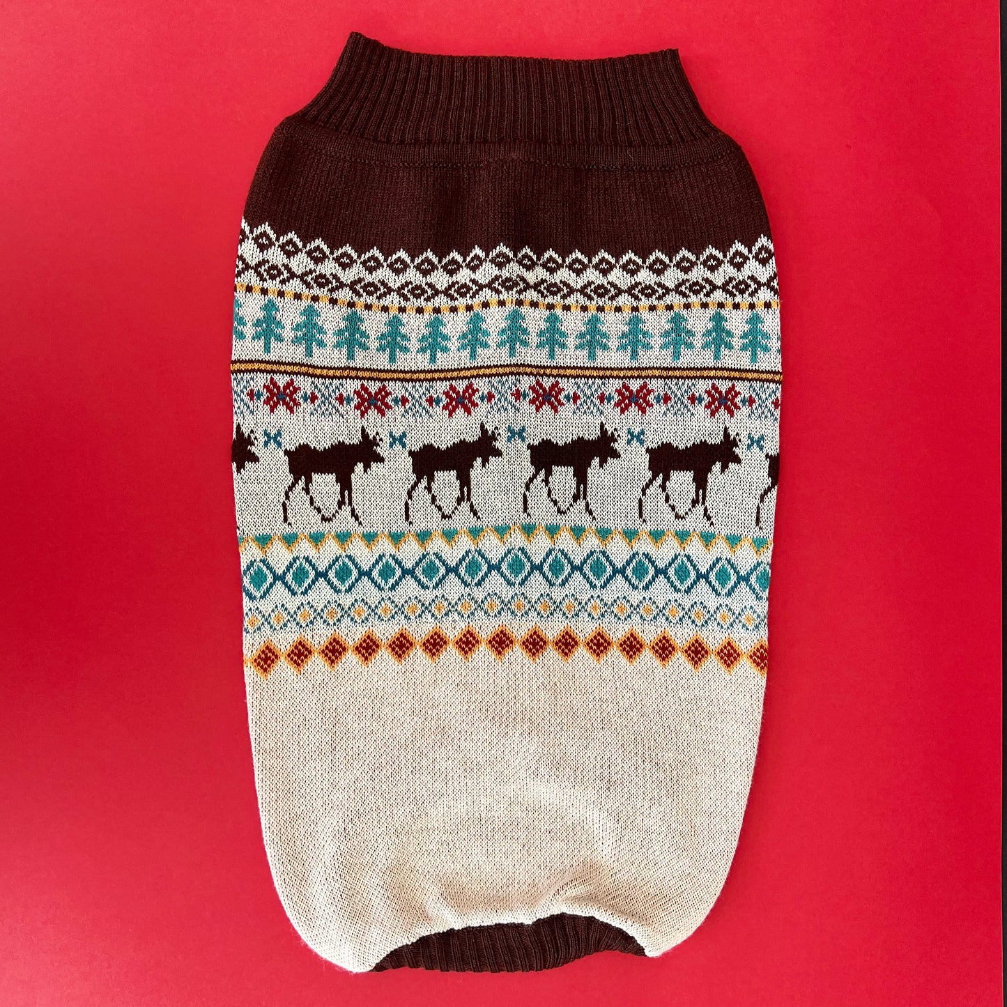 Long Sleeve 100% Cotton Traditional Moose Christmas Jumper