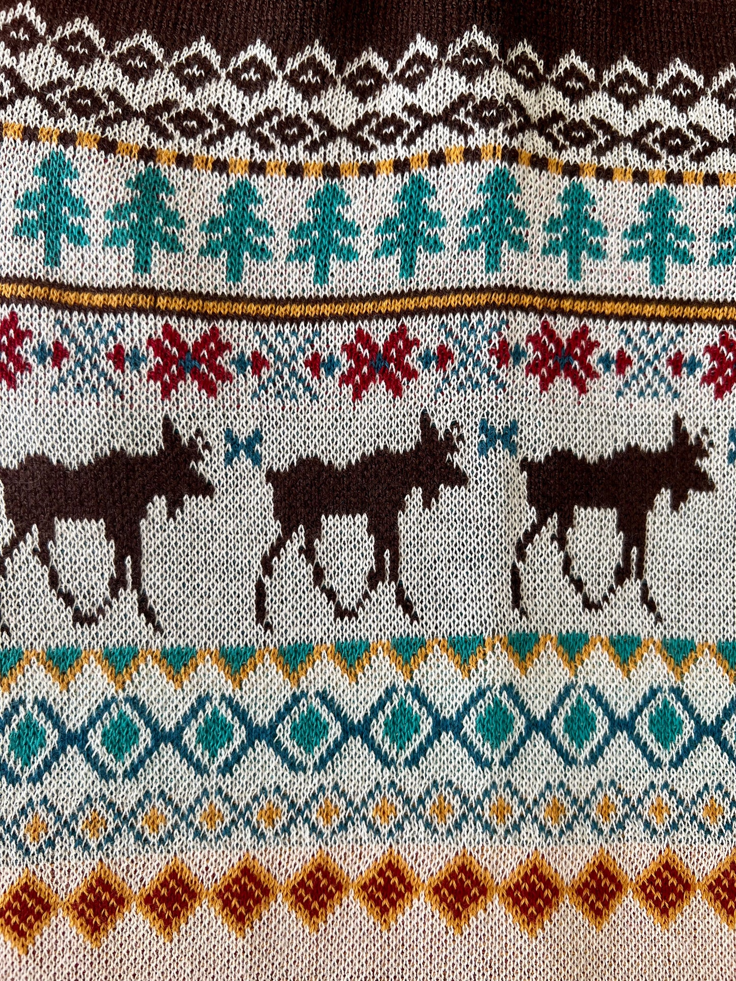 Long Sleeve 100% Cotton Traditional Moose Christmas Jumper