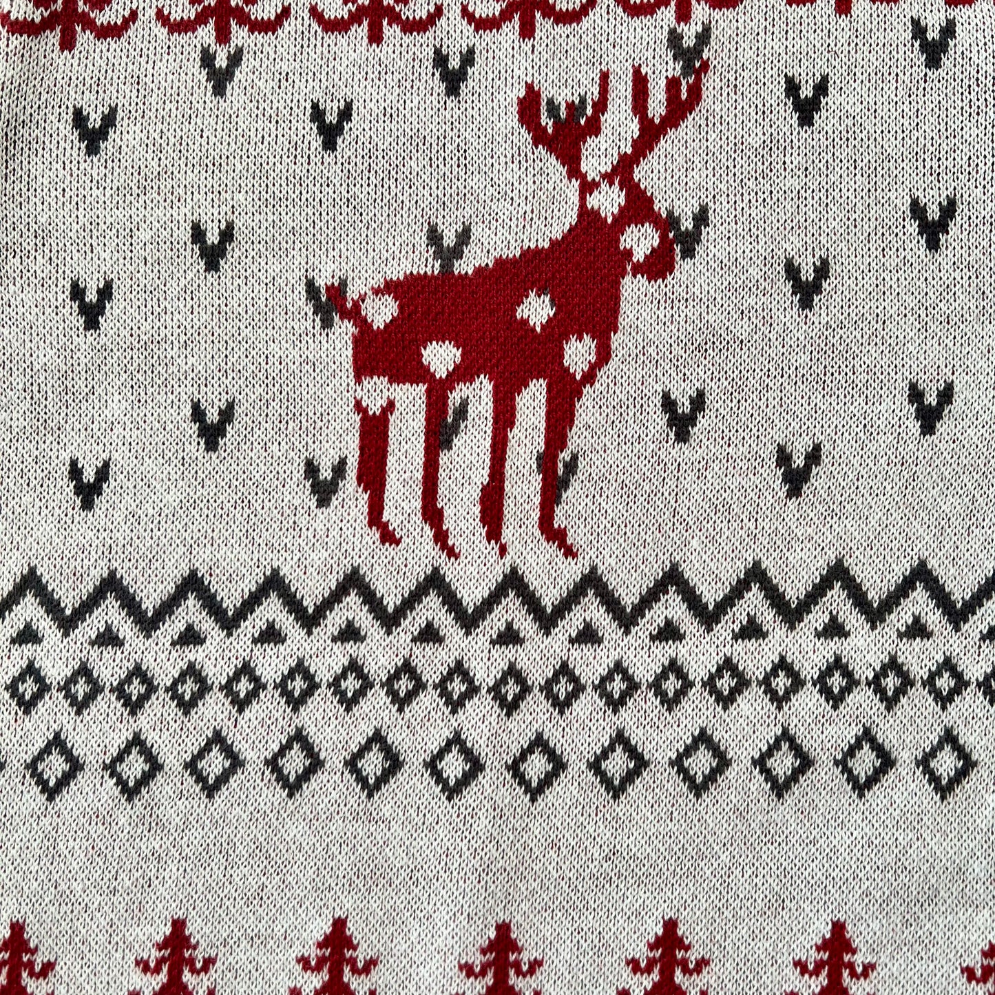 Long Sleeve 100% Cotton Grey Moose Christmas Jumper