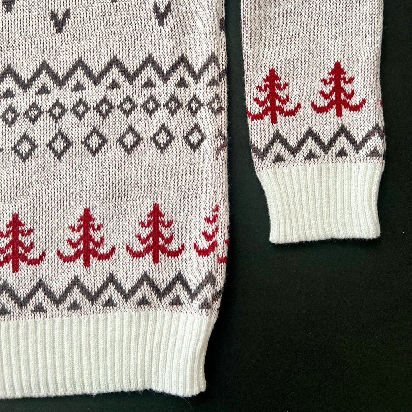 Long Sleeve 100% Cotton Grey Moose Christmas Jumper