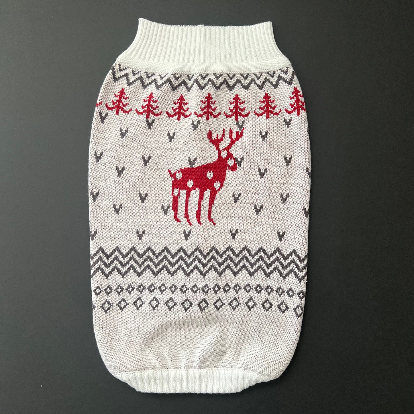 Long Sleeve 100% Cotton Grey Moose Christmas Jumper